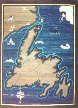 Map of Newfoundland (chrome)