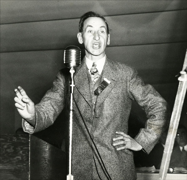 Ted Russell on the campaign trail in 1949
