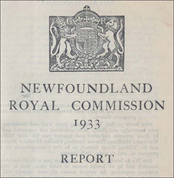 Le rapport de la Commission royale de 1933