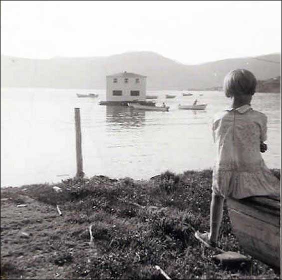 Moving Symmonds House to Conche, 1965