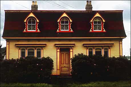 House with Outlines of Colours at Edges of Windows, Doors and Wall Corners House with Outlines of Colours at Edges of Windows, Doors and Wall Corners