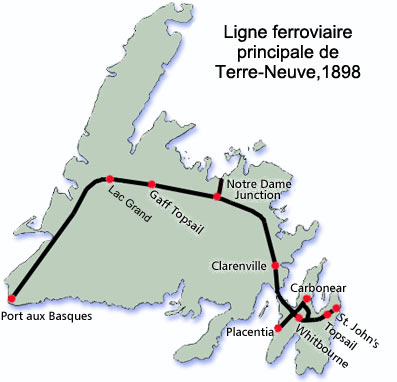 Ligne ferroviaire principale de Terre-Neuve, 1898 Ligne ferroviaire principale de Terre-Neuve, 1898