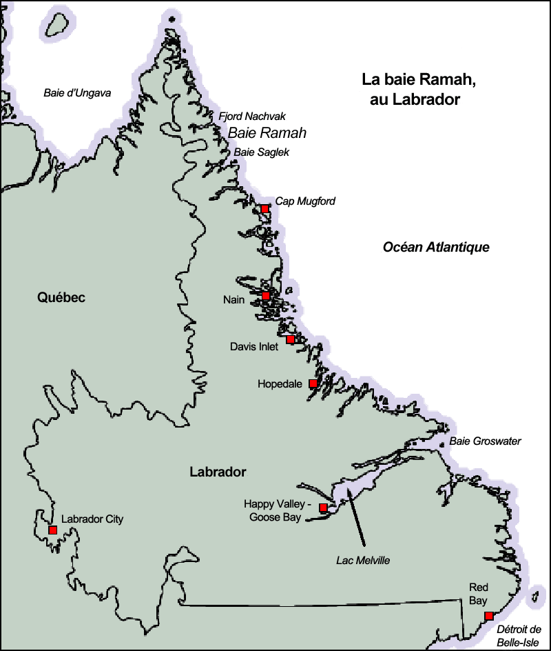 La baie Ramah, au Labrador La baie Ramah, au Labrador