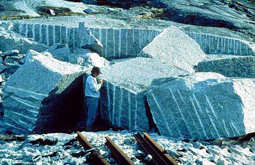 The Granite at Seal Cove Can Be Quarried in Large Blocks with Excellent Recovery The Granite at Seal Cove Can Be Quarried in Large Blocks with Excellent Recovery
