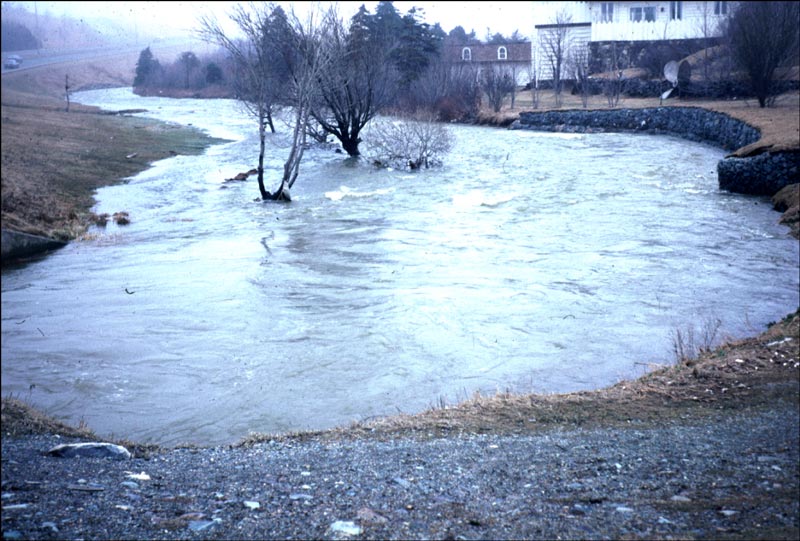 Crue de la rivière Rennies, St. John's, avril 1986 Crue de la rivière Rennies, St. John's, avril 1986