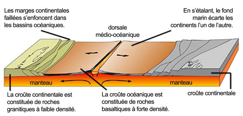 Quand les plaques s'écartent Quand les plaques s'écartent