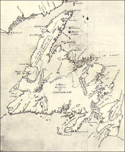 Carte de l'île de Terre-Neuve, 1768 Carte de l'île de Terre-Neuve, 1768