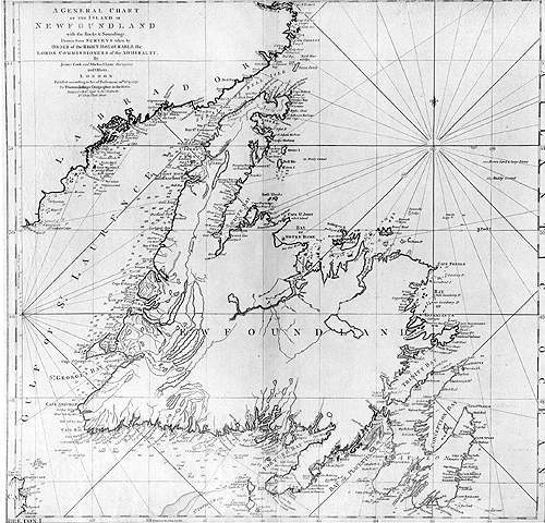 La carte de James Cook, 1775