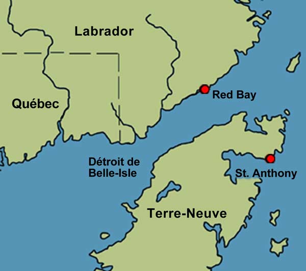 Red Bay dans le détroit de Belle-Isle Red Bay dans le détroit de Belle-Isle