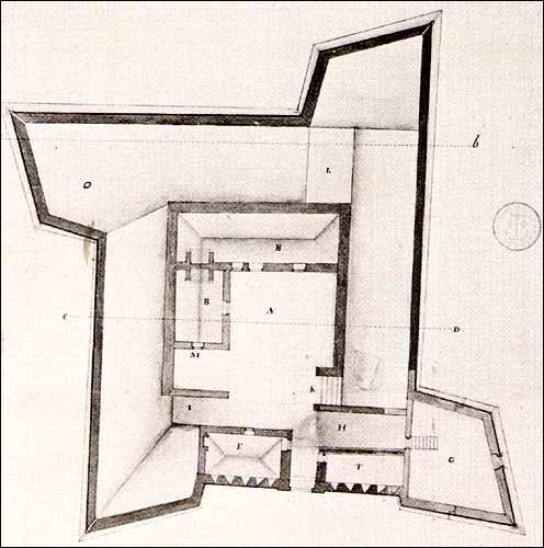 Plan de l'intérieur du Fort Royal, 1701 Plan de l'intérieur du Fort Royal, 1701