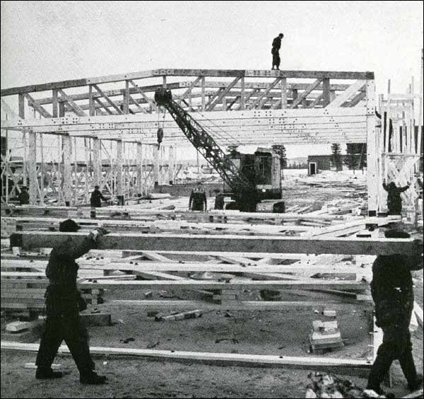 Les travaux de construction à Goose Bay, vers 1941 Les travaux de construction à Goose Bay, vers 1941