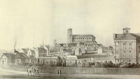 St. John's en 1851, en direction ouest St. John's en 1851, en direction ouest