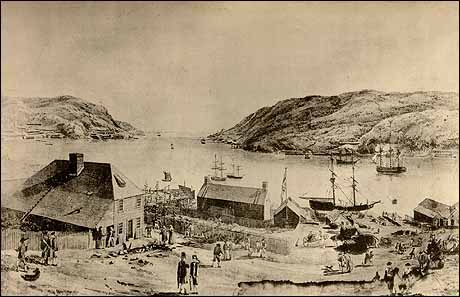 Vue de King's Beach, St. John's, vers 1770