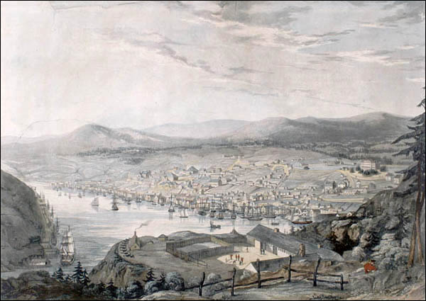 La ville et le port de St. John's, le 1er juin 1831 La ville et le port de St. John's, le 1er juin 1831