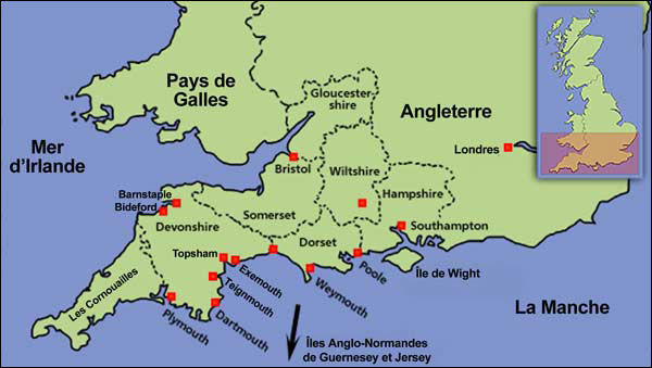 Le sud-ouest de l'Angleterre