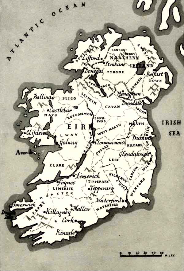 Carte de l'Irlande, 1943 Carte de l'Irlande, 1943