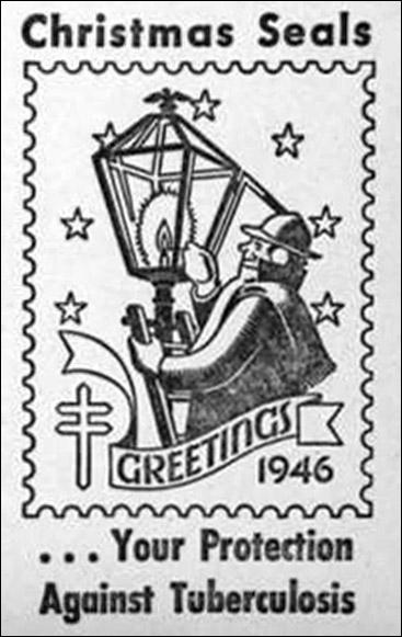 Publicité pour les timbres de Noël (Christmas Seals), 1946 Publicité pour les timbres de Noël (Christmas Seals), 1946