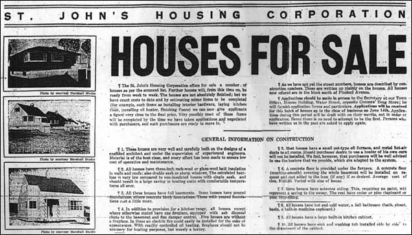 Publicité pour les maisons de Churchill Park, 1946 Publicité pour les maisons de Churchill Park, 1946