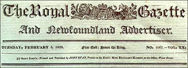 The Royal Gazette, 1828 The Royal Gazette, 1828