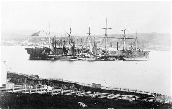 Le SS Great Eastern à Heart's Content, 1866. Le SS Great Eastern à Heart's Content, 1866.