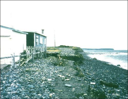 Chamberlains shore after the 1992 storms Chamberlains Shore after the 1992 Storms