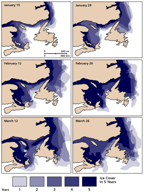 Ice Cover Frequency 1964-1968 Ice Cover Frequency 1964-1968