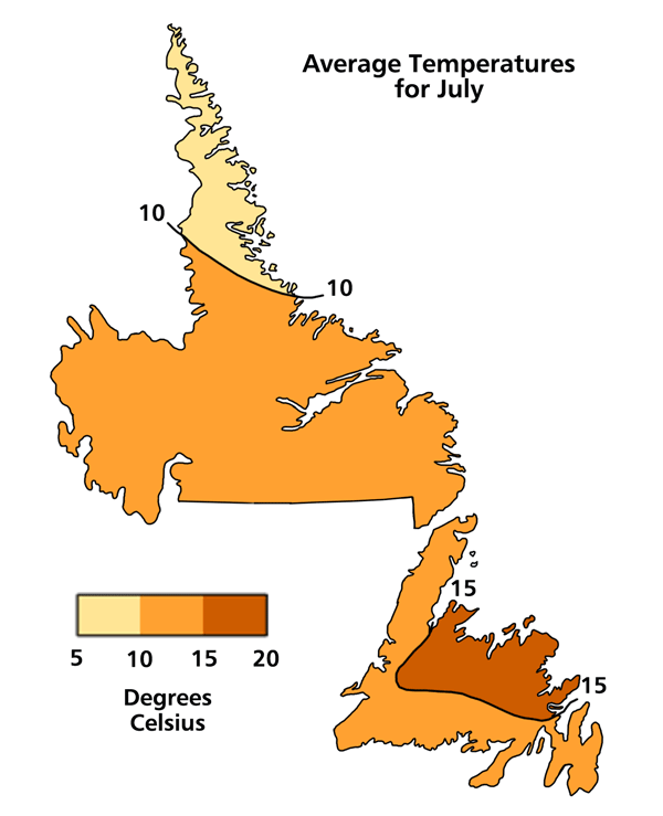 Average Air Temperature for July Average Air Temperature for July