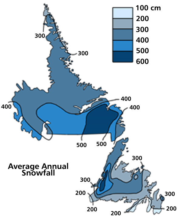 Average annual snowfall Average annual snowfall