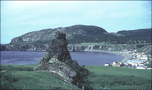 Emerged sea stack and wave-cut platform, Western Newfoundland Emerged sea stack and wave-cut platform, Western Newfoundland