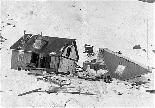 The Home of Francis Williams, Tilt Cove, after the Avalanche The Home of Francis Williams, Tilt Cove, after the Avalanche