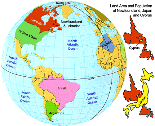 Land Area and Population of Newfoundland, Japan, and Cyprus Land Area and Population of Newfoundland, Japan, and Cyprus