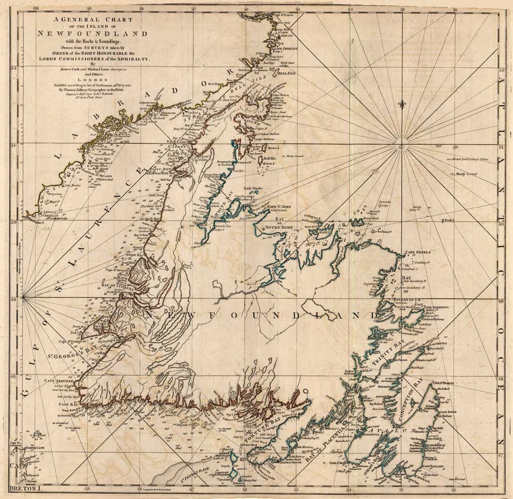 1775 Chart of Newfoundland 1775 Chart of Newfoundland