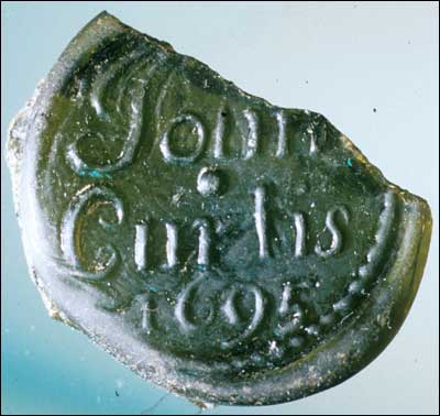 Bottle Seal John Curtis 1695 Bottle Seal John Curtis 1695