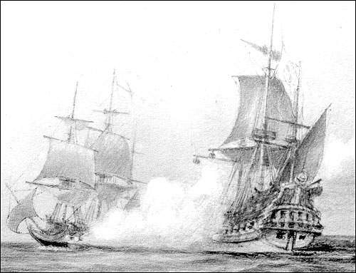 British Privateer in Action British Privateer in Action