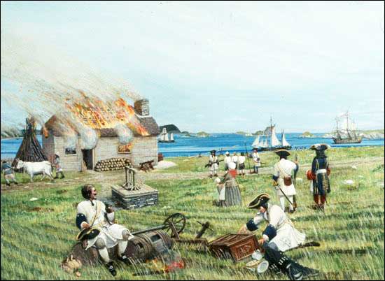 Destruction of the Downs House by the French in 1696 Destruction of the Downs House by the French in 1696