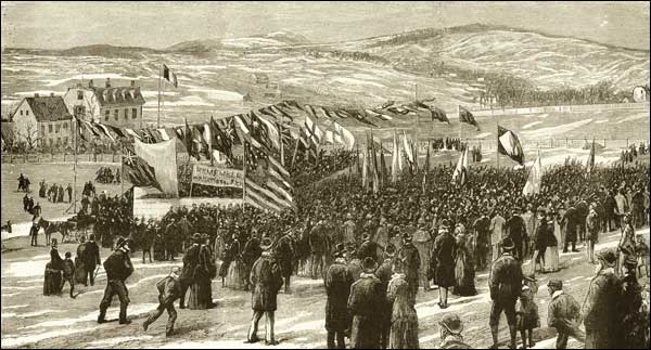 Demonstration Against French fishing, 1890 Demonstration Against French fishing, 1890