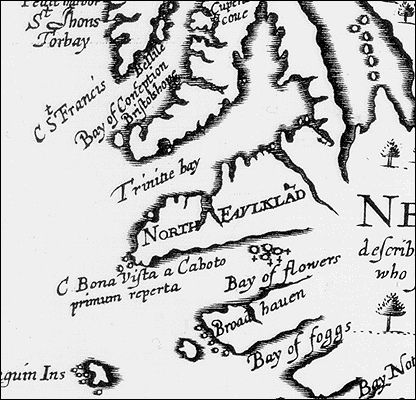 John Mason map of Newfoundland, ca. 1617 John Mason map of Newfoundland, ca. 1617
