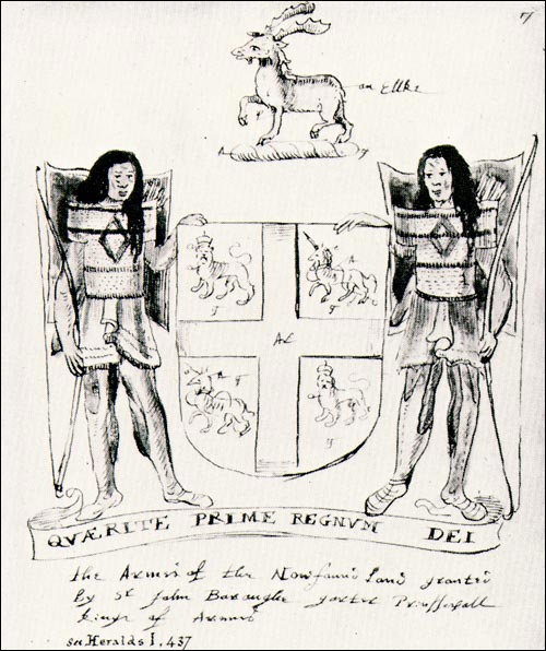 ewfoundland Coat of Arms granted to Sir David Kirke in 1638 Newfoundland Coat of Arms granted to Sir David Kirke in 1638