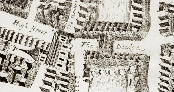 Plan of the Old Bristol Bridge Plan of Old Bristol Bridge