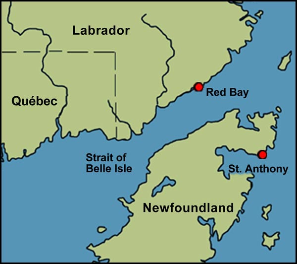 Red Bay in the Strait of Belle Isle Red Bay in the Strait of Belle Isle
