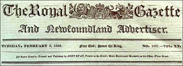 Royal Gazette, 1828 Royal Gazette, 1828
