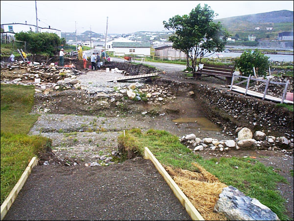 A section of the archaeological dig at Ferryland A section of the archaeological dig at Ferryland