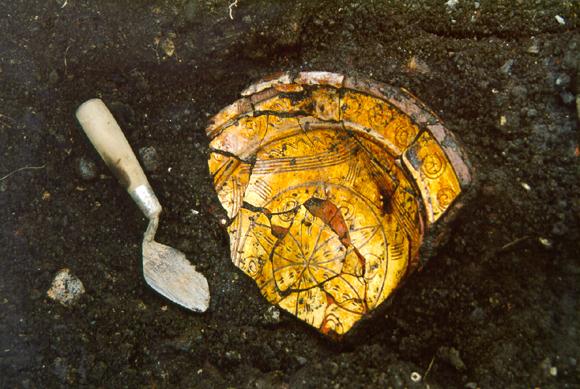 A Sgraffito Bowl Prior to Blocklifting A Sgraffito Bowl Prior to Blocklifting