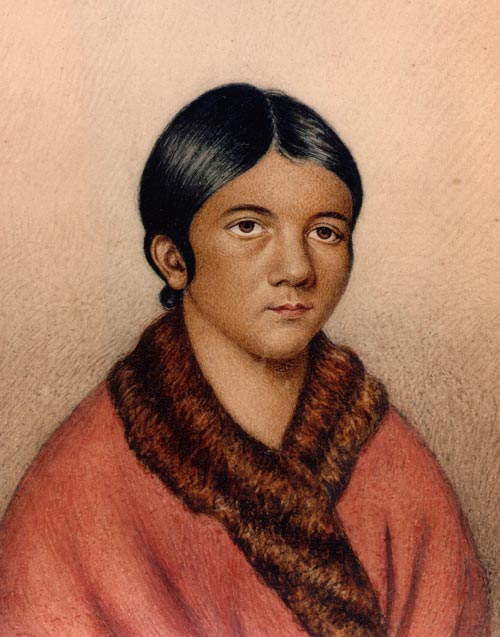Miniature of 'A female Red Indian of Newfoundland' by William Gosse, 1841 Miniature of A female Red Indian of Newfoundland by William Gosse, 1841