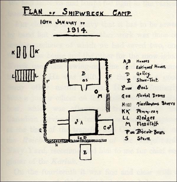 Map of Shipwreck Camp, ca. 1914-1916 Map of Shipwreck Camp, ca. 1914-1916