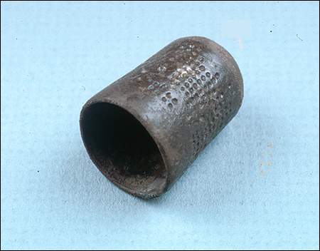 Silver Thimble Found in the Mansion House Midden Silver Thimble Found in the Mansion House Midden