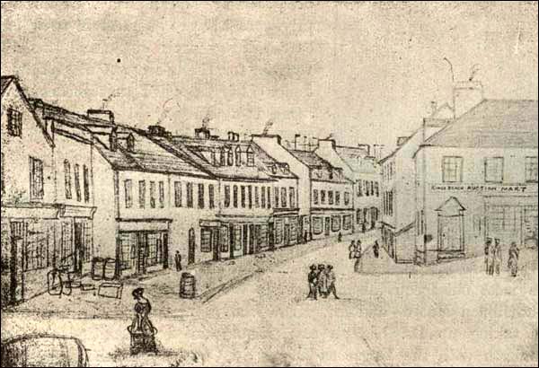 Water Street, St. John's, Looking West, 1837 Water Street, St. John's, Looking West, 1837