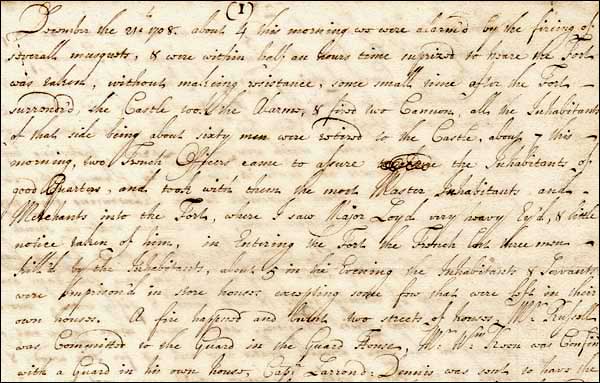A sample of William Keen's Report, 1709 A sample of William Keen's Report, 1709