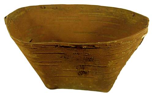 A Beothuk Birch-Bark Container Covered with Red Ochre A Beothuk Birch-Bark Container Covered with Red Ochre
