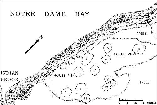 A map of the Beothuk area of Boyd's Cove A map of the Beothuk area of Boyd's Cove